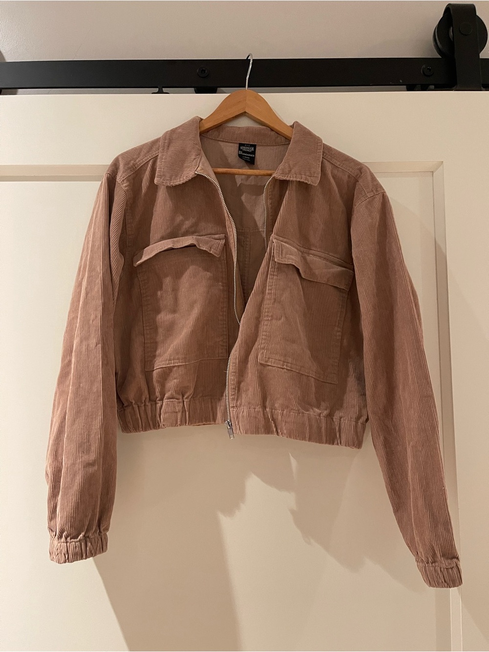 No Boundaries Cropped Corduroy Utility Jacket stranger things Colab Large